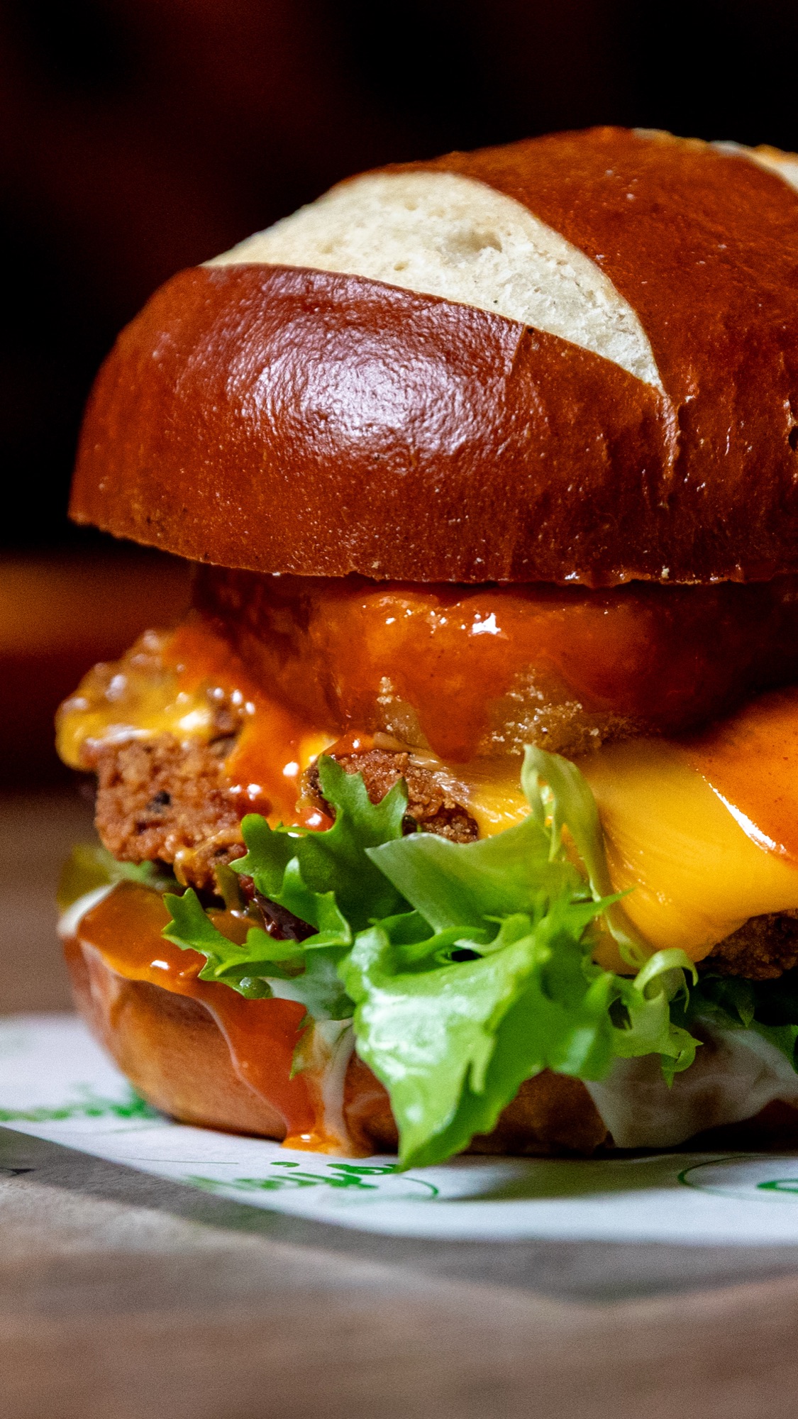 Buffalo chicken burger